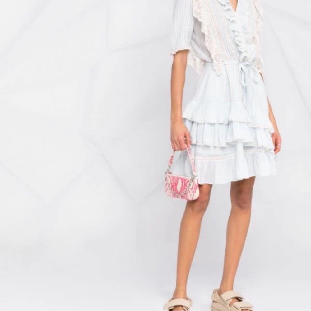 Zadig & Voltaire Ranky Tomboy Dress Ruffle Lace Size Med EUC - Picture 8 of 14